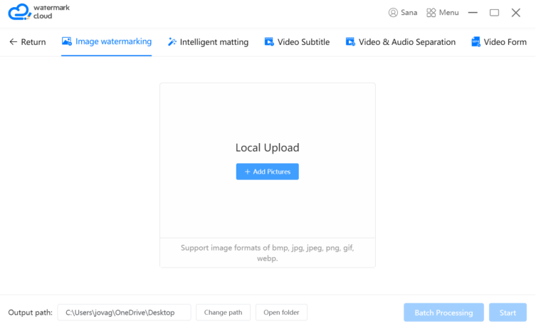 Upload image with unwanted watermark
