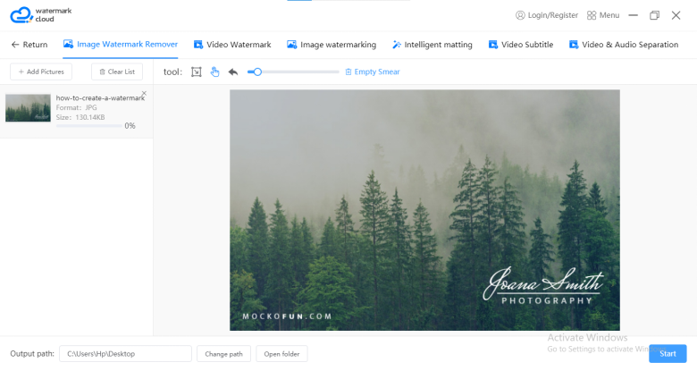 Upload image with logo