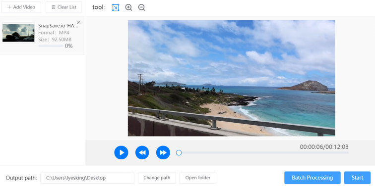 Upload video with watermark