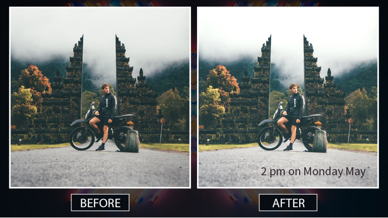 Add time stamp to photo