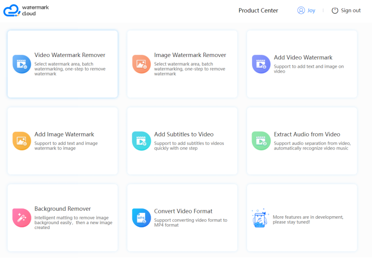 Watermark Cloud's functions