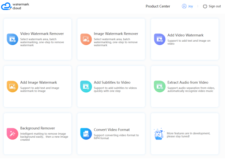 Watermark Cloud's functions